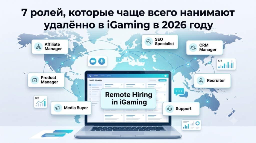 7 ролей, которые чаще всего встречаются в удаленных вакансиях iGaming в 2026 году